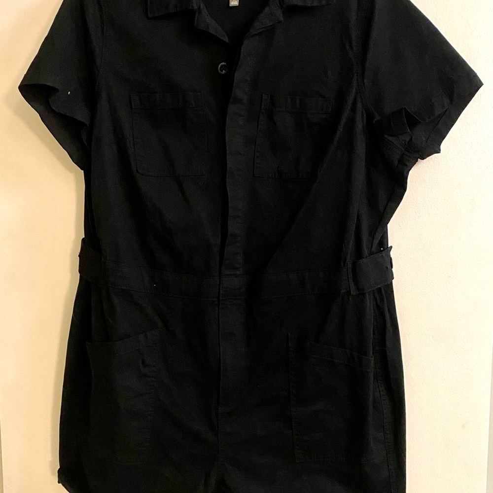 Black Short Sleeve Jumpsuit